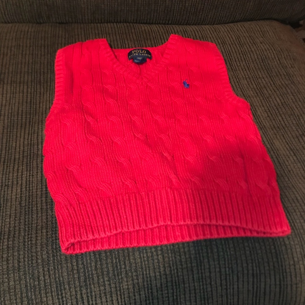 Polo Ralph Lauren red sweater vest in 2T